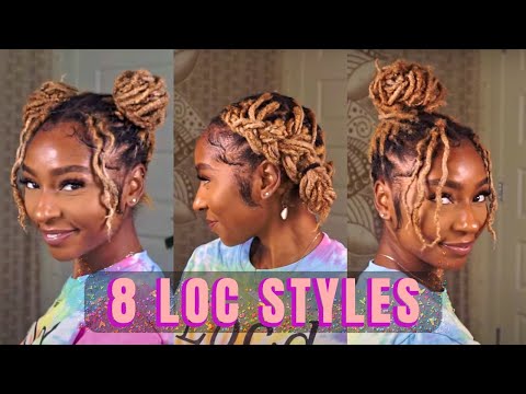 8 Quick &amp; Easy Loc Styles for Short &amp; Medium Length | Fine Hair &amp; Thick Hair Friendly iamLindaElaine