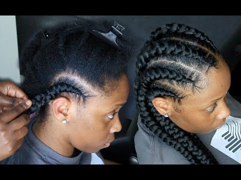 How To - Ghana Feedin Braids // On Natural Hair