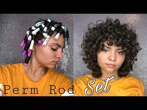 PERM ROD SET ON CURLY HAIR! ONLY USING 2 PRODUCTS