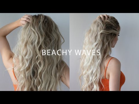 HOW TO: BEACH WAVES With Flat Iron Hair Tutorial 🍊 ☀️