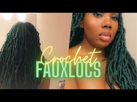 CROCHET COLORED FAUX LOCS (green)|BEGINNER FRIENDLY