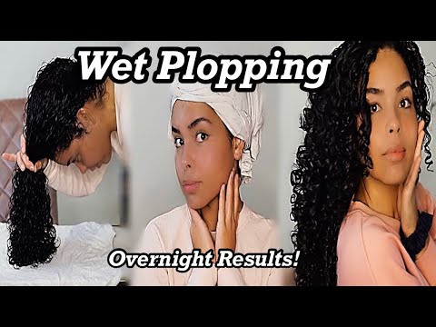 Overnight WET PLOPPING | Night Time Curly Hair Routine
