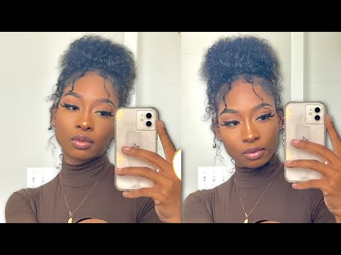 Easy, Quick &amp; Effortless Messy Bun On Natural Hair Tutorial | JAELAH MAJETTE