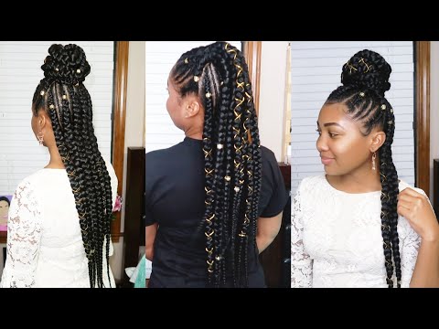 Learn How To Hide A Big Forehead With Braids Using These Styles