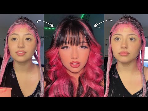 Hair Dye Tutorial / Pink E-girl Strips