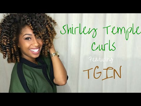 Shirley Temple Curls on Natural Hair Ft TGIN