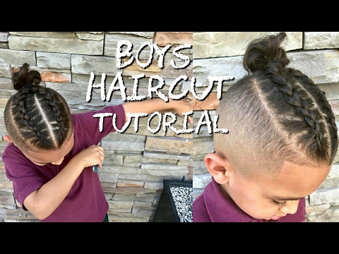 Barber Tutorial | Kids Haircut FADED BOY BUN to cornrows!