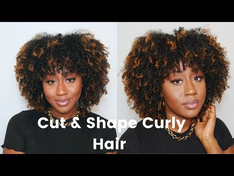 How I Cut &amp; Shape My Natural Curly Hair | DIY Deva Cut