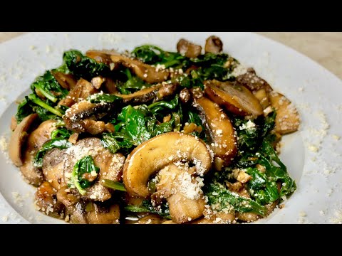 Garlic Mushroom &amp; Spinach | Quick Recipe