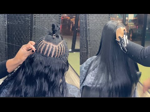 Traditional Sew In with Leave out &amp; Silk Press - updated 2021