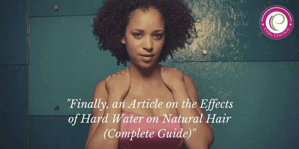 Hard Water Hair Treatment: How to Prevent and Treat Damage 1 A cute young black girl with gorgeous hair and skin used CG hair care products to deep clean hair water buildup.