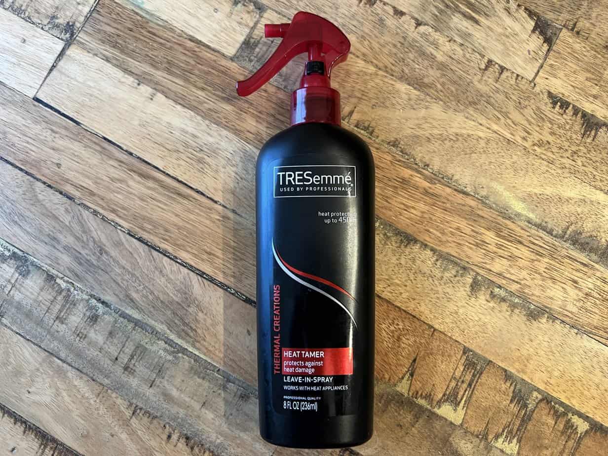 TRESemmé® Used By Professionals is a heat tamer (or heat protectant) that protects your hair up to 450°F. 