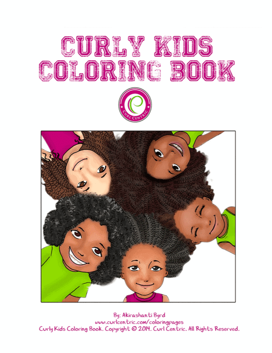Curly Kids Coloring Book