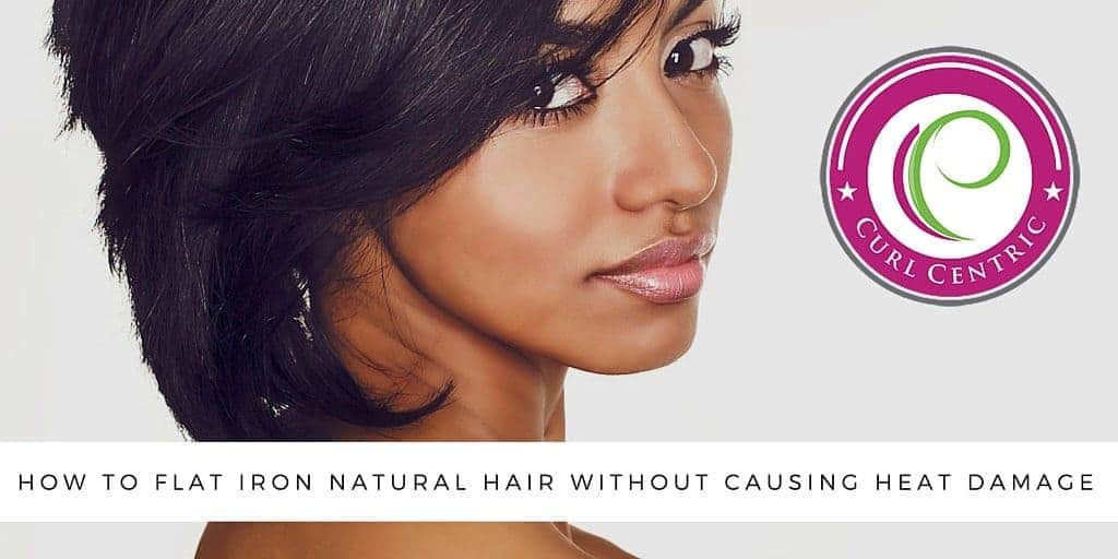 Cover photo for an article on how to straighten natural hair with heat protection to avoid damage from using heat tools.