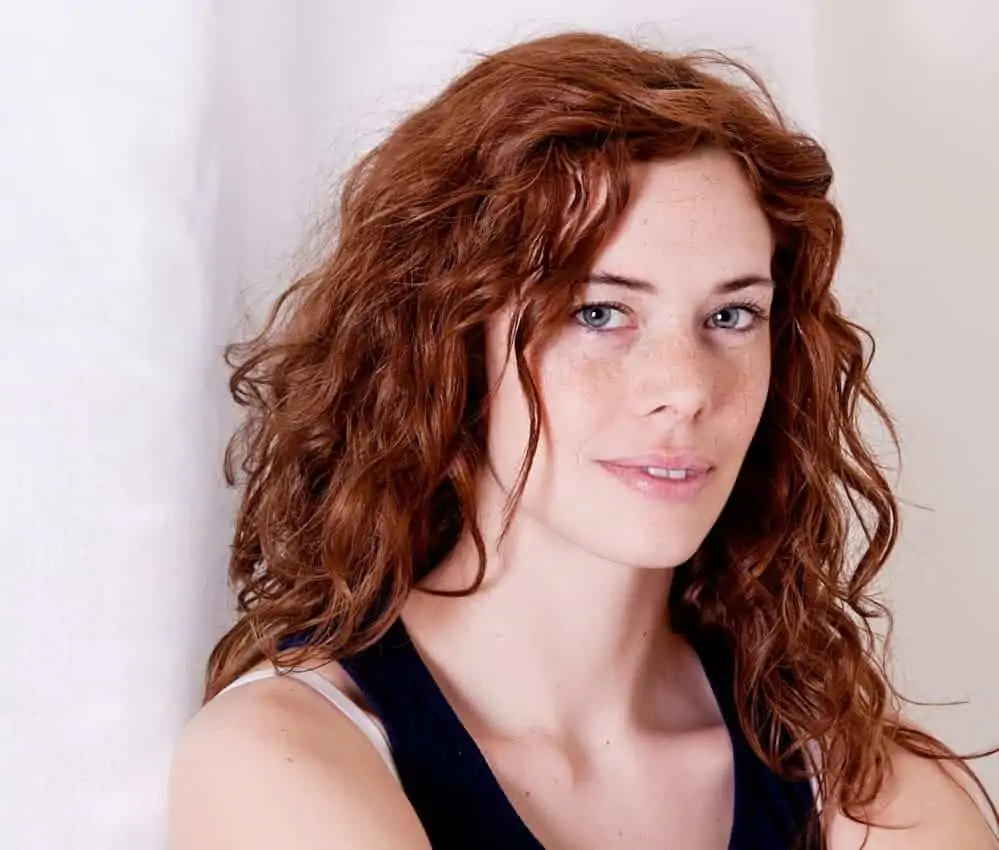 Beautiful red head with type 2 wavy hair