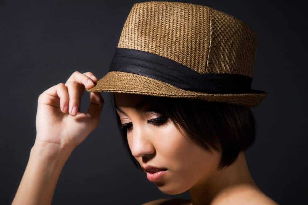 African American female with straight natural hair - although she looks Asian