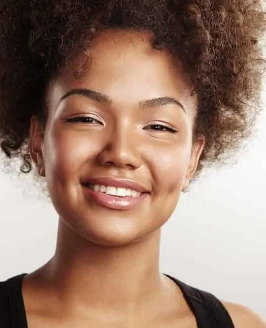 African American female creating her natural hair regimen