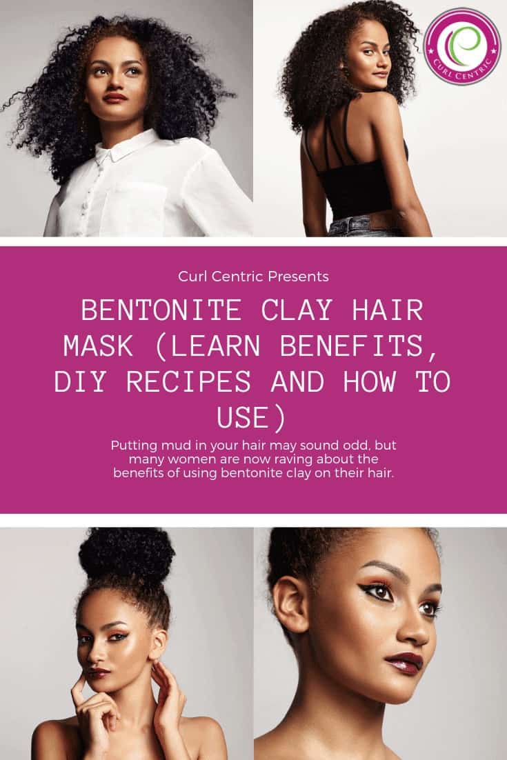 Do you know how to use a bentonite clay mask for hair growth, dandruff, hair loss, low porosity, dryness or other hair or skin related problems? This article includes before and after results, a DIY bentonite beauty recipe (options include aloe vera, raw honey, apple cider vinegar, activated charcoal, and essential oils) for women with natural hair, but works for all hair types. The benefits are amazing and it's one of our favorite products. #uses #hair #mask #benefits #detox #DIY