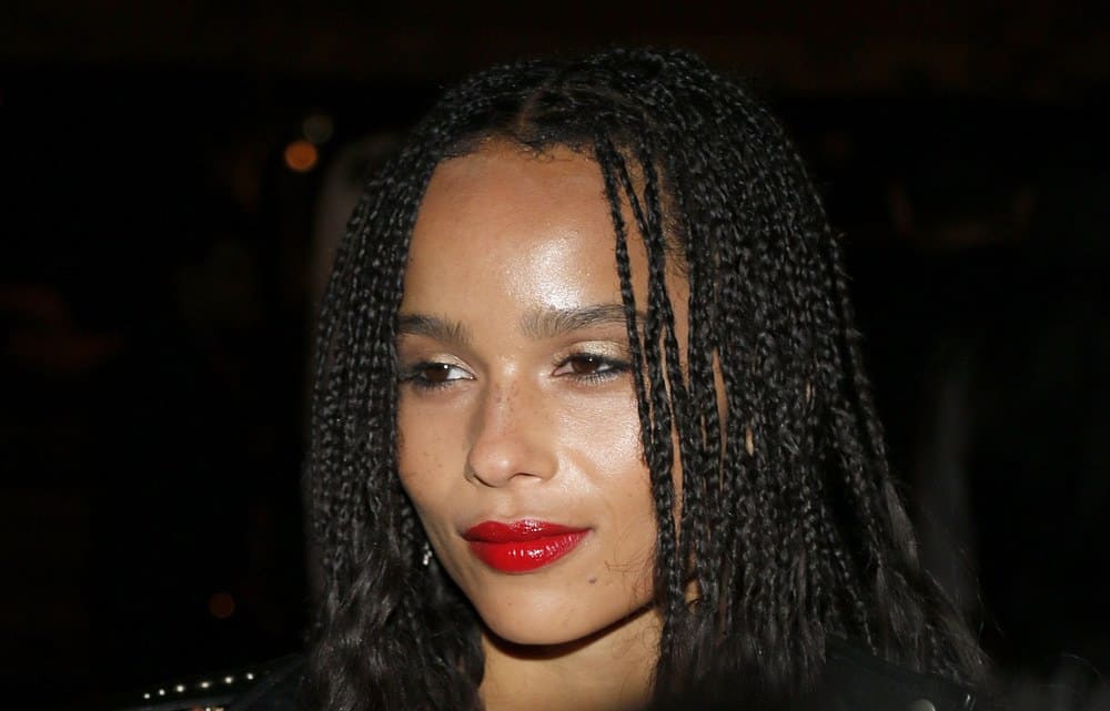 Zoe Kravitz straight back braids tutorial