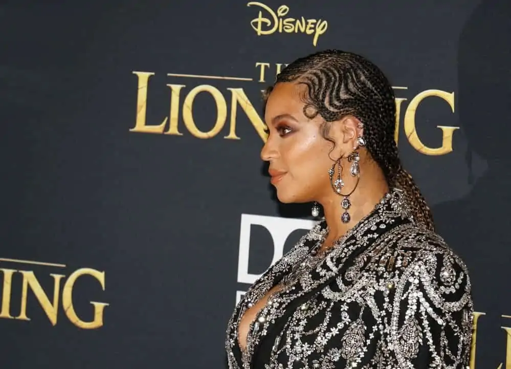 How to Create Beyonce Lemonade Braids and Cornrows Hairstyle 1 Singer Beyonce wearing medium lemonade braids at the World premiere of 'The Lion King' held at the Dolby Theatre in Hollywood, USA