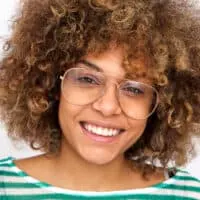 Cute black girl with naturally curly hair
