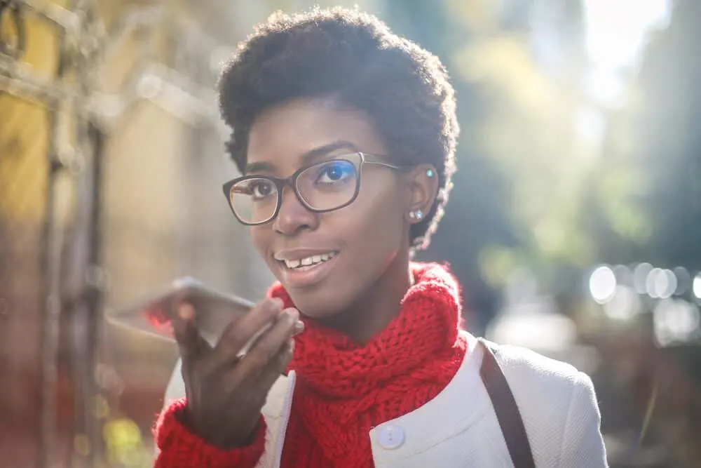 Is There a 4D Hair Type? Products, Maintenance, and Pictures 6 Women with z pattern natural hair with a brown leather bag, red sweater, and a white suit jacket.