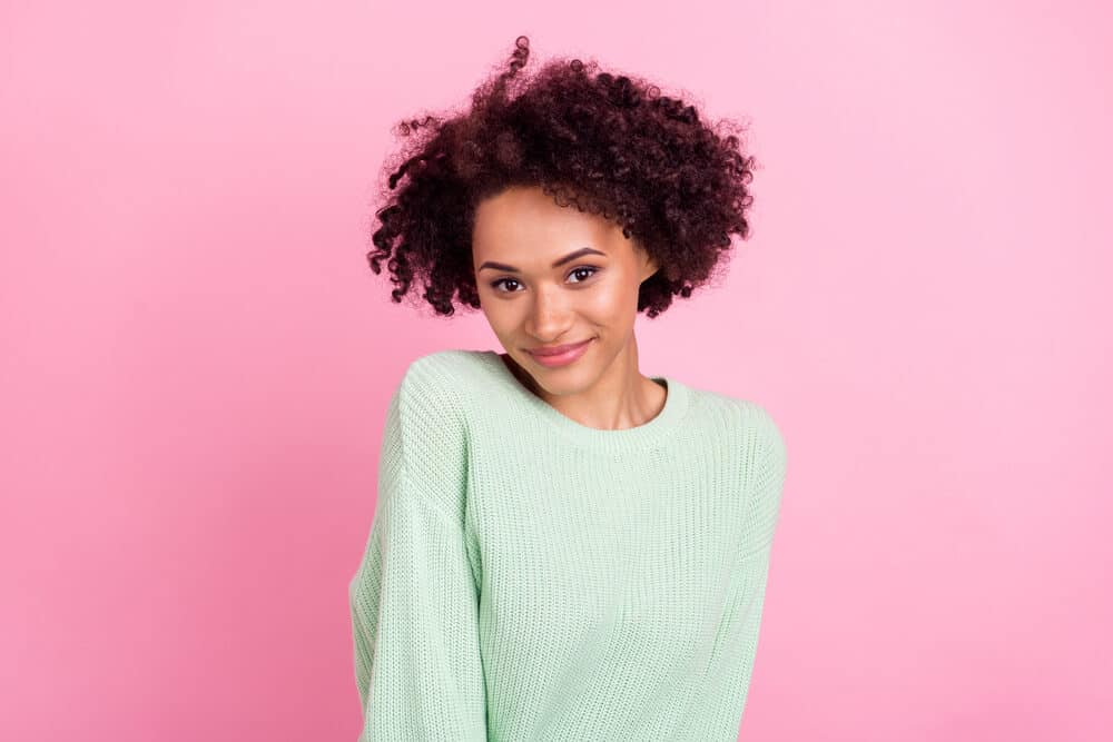 Gorgeous black girl that eats a balanced diet to mitigate thinning hair and hopefully encourage hair regrowth.