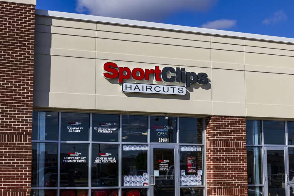 Sport Clips Haircuts building - an exciting sports-themed environment with a championship haircut experience.