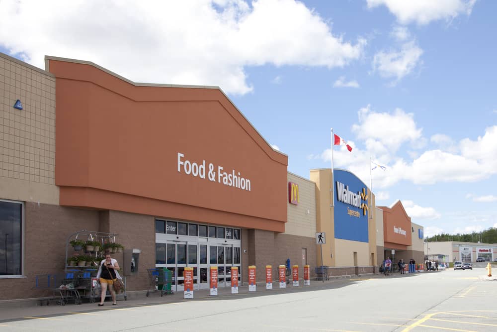 Outside view of the basic look of most Walmart stores - home of the Smartstyle Walmart hair salon.