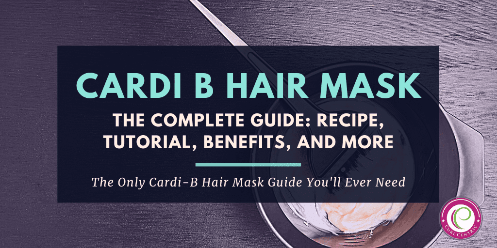 A title image for the homemade hair mask that was made popular by Cardi's hair tutorial during an Instagram story.