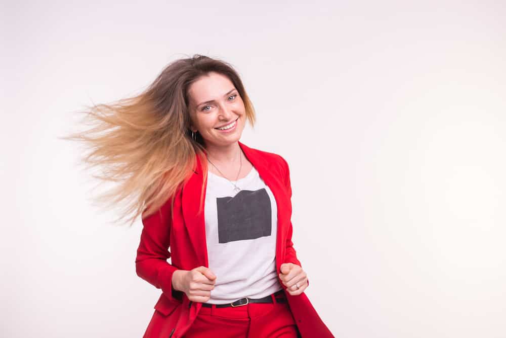 A young-looking Israeli Jewess wearing her own unbound hair, unlike many married Jewish women.