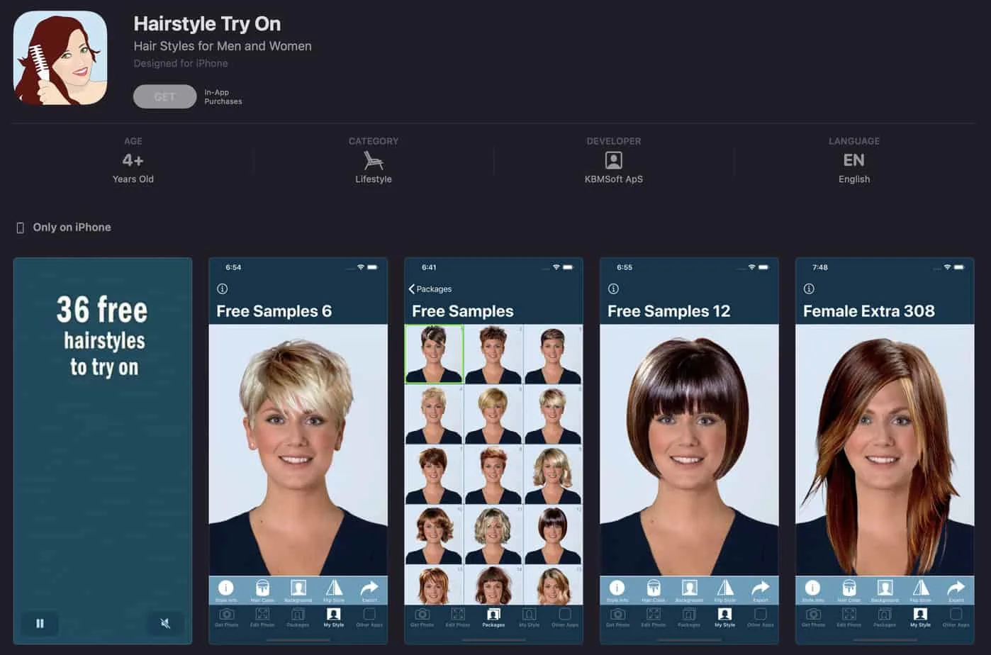 Using the Hairstyle Try-On app you can try on different hair lengths or see how you'd look with a new hairstyle.