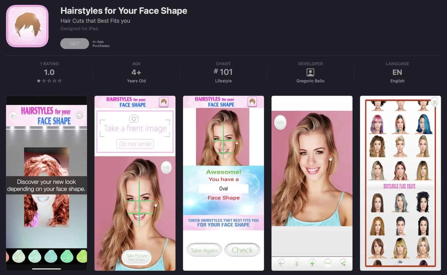 Using the Hairstyles for Your Face Shape app you can use their magic mirror to find the best hairstyle for face.