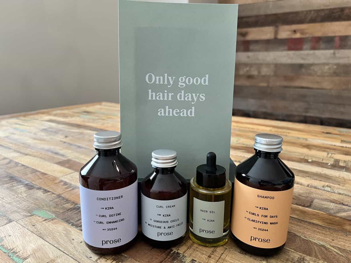 Prose products and a letter of good hair days ahead for hydrated hair and for low hair porosity issues.