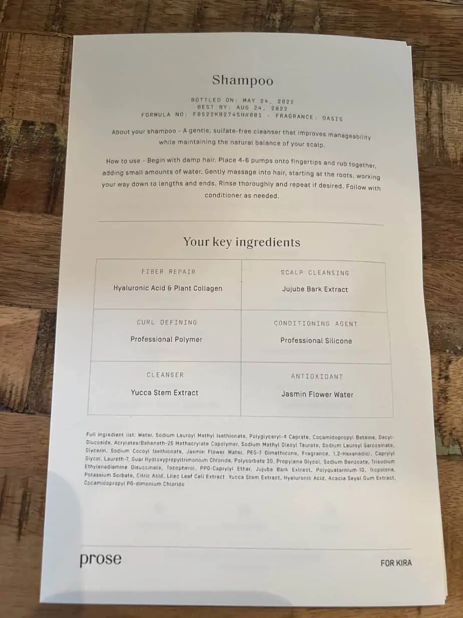 Prose Hair Care Review: Does Prose Work? Is It Legit? Worth It? 6 Both the shampoo and the conditioner are customized within the Prose system.