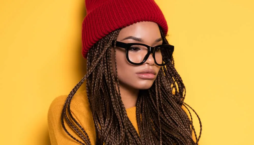 Learn How to Hide a Big Forehead With Braids Using These Styles 8 With a messy look created on short hair, this lovely woman with a long hairstyle complements her large forehead.