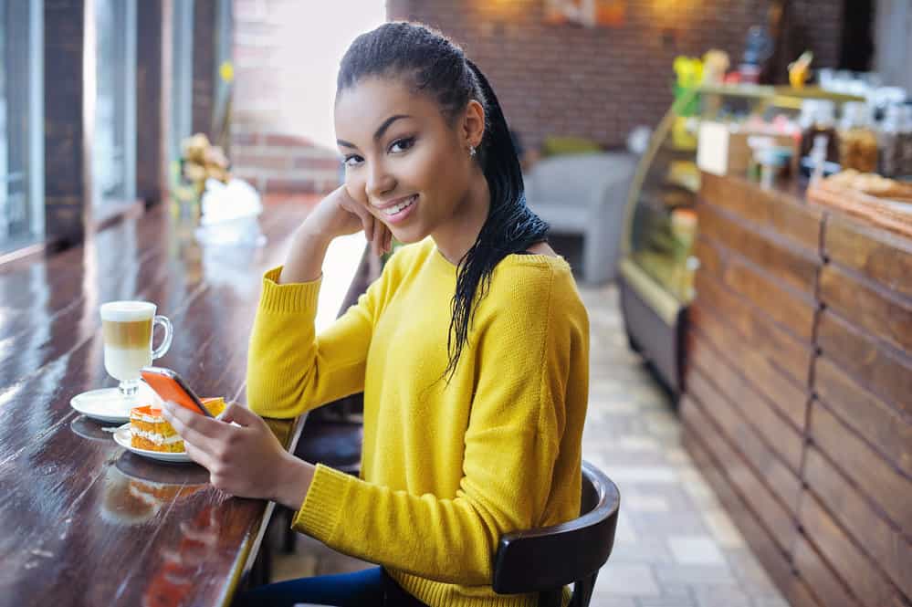 A cute teenage girl with thinning hair has a 4A hair texture with instant locs that need re-tightening.