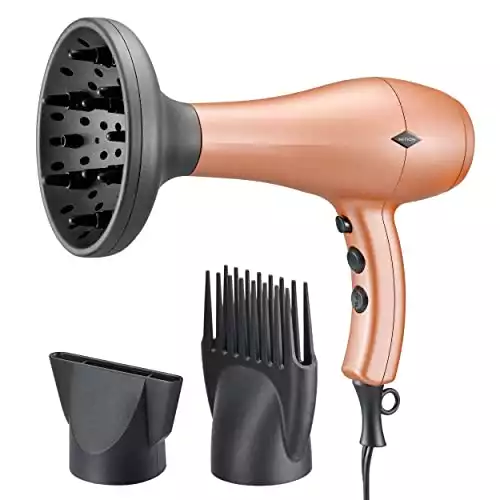 NITION Negative Ions Ceramic Hair Dryer with Diffuser Attachment