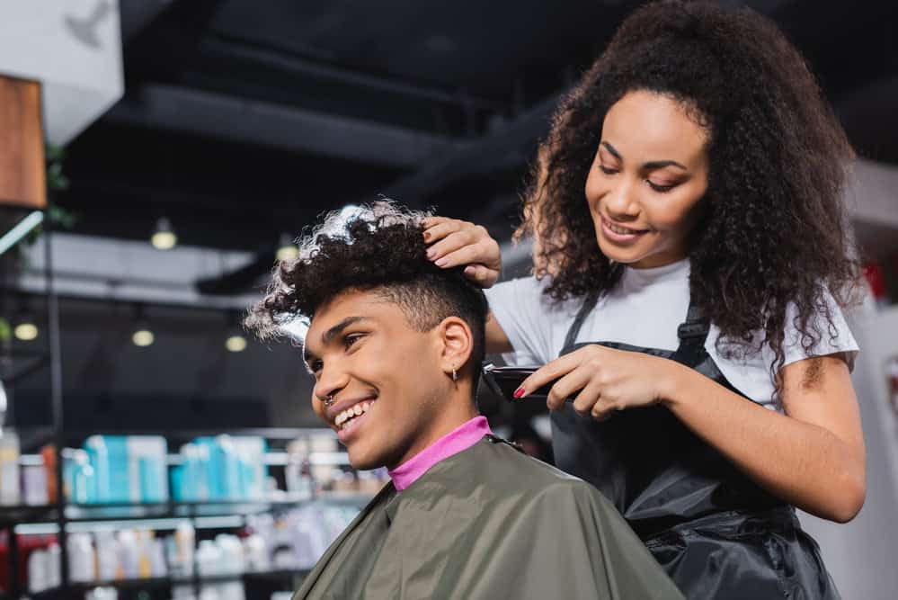 Volunteer hair models showing how to get free or cheap haircuts from local and national salons, like Fantastic Sams.