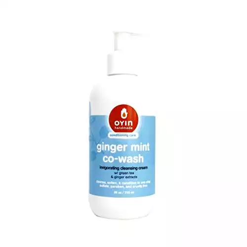 Oyin Handmade Ginger Mint Co-Wash with Invigorating Cleansing Cream with Green Tea & Ginger Extracts