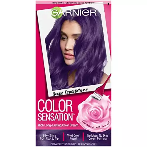 Garnier Color Sensation Hair Color Cream, 5.21 Grape Expectations (Intense Purple)