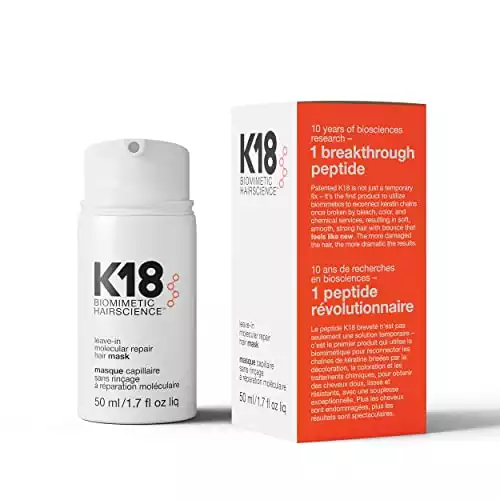 K18 Leave-In Molecular Repair Hair Mask, 4-Minute Speed Treatment