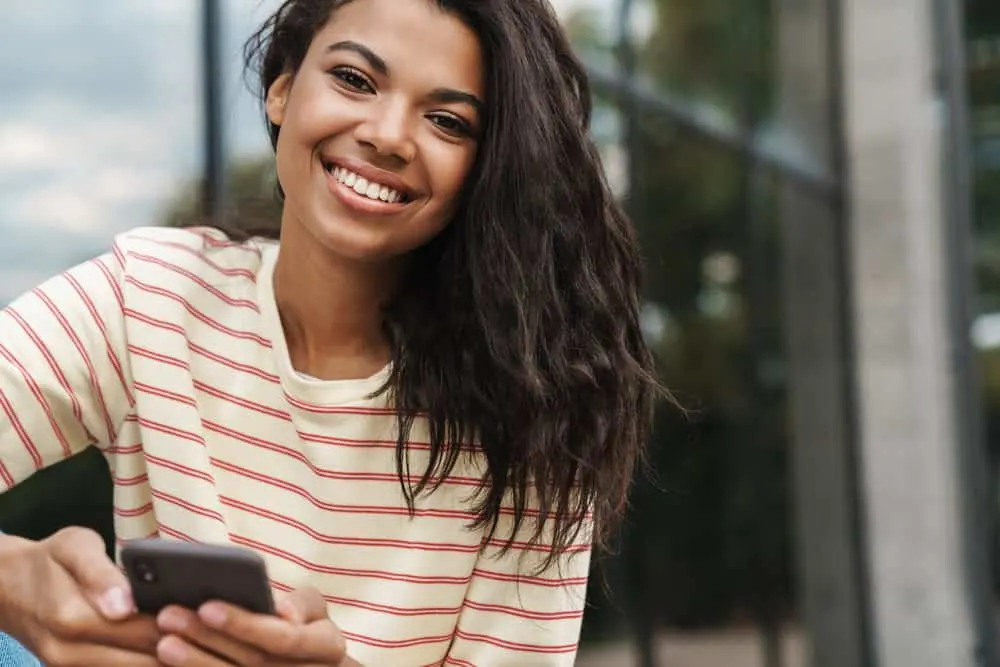 Beautiful Black Woman With Long Straight Hair Stock Photo  Download Image  Now  Straight Hair Black Color Human Hair  iStock