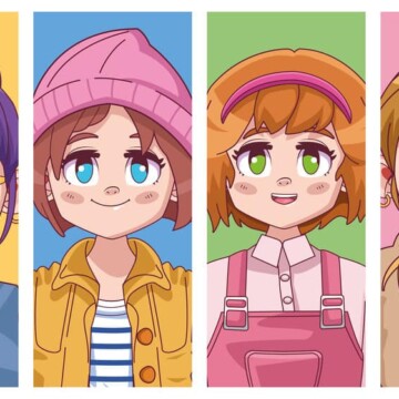 anime characters with curly hair