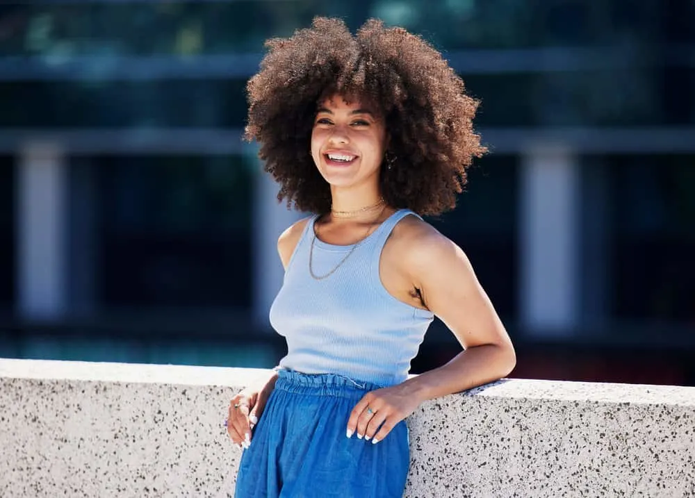 DIY Protein Treatment for Natural Hair at Home: Step-by-Step 18 A beautiful, light-skinned black with bouncy curls created her sock curls, argan oil, and organic olive oil.