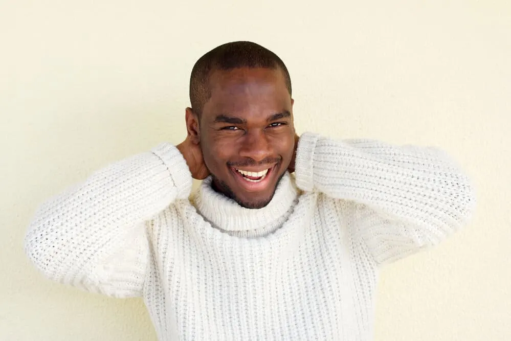 8 Types of Military Buzz Cut Fade Styles, Designs, and Ideas 13 A handsome young African American male wearing one of our favorite Army haircuts and beard styles.