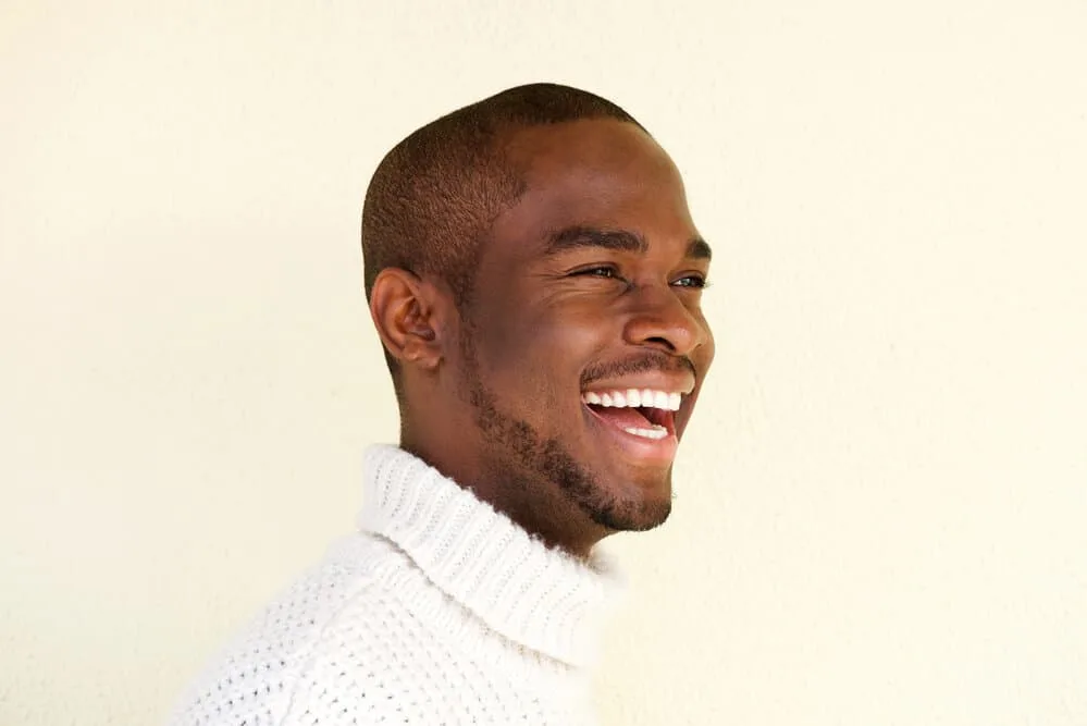 8 Types of Military Buzz Cut Fade Styles, Designs, and Ideas 15 A fresh butch cut transforms this man's type 4 hair type and natural hairline into a classy hair style.