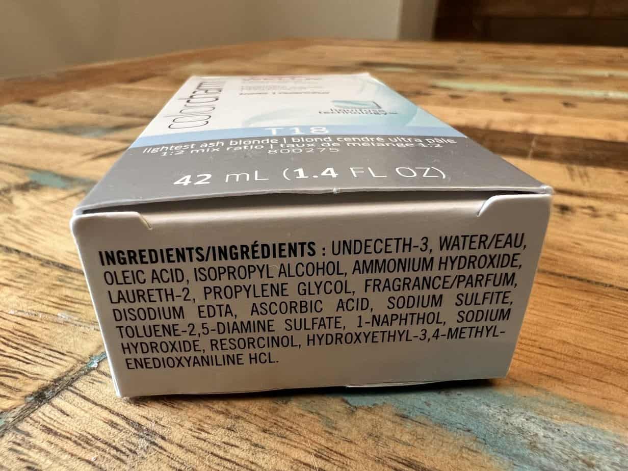 Wella T18 ingredients scaled