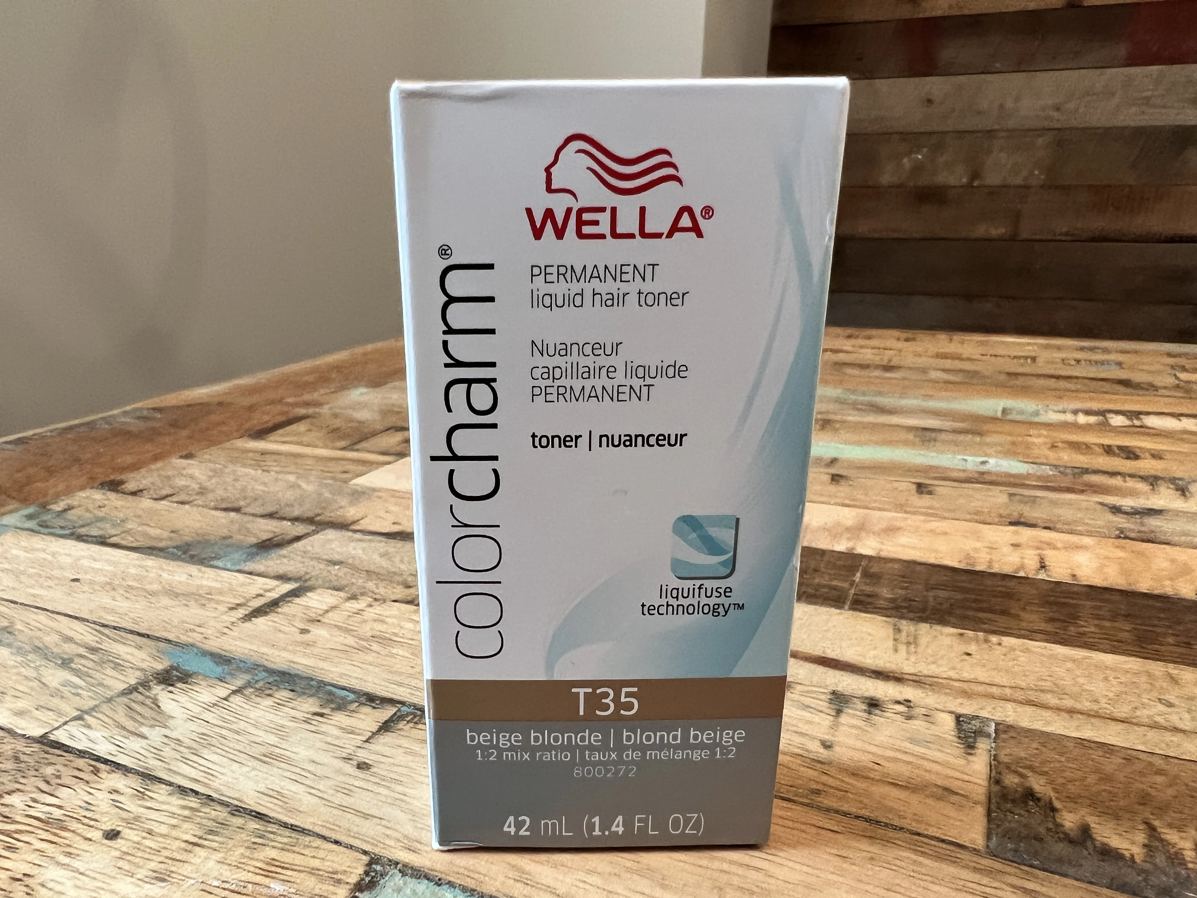 Wella T35 Before and After on Orange, Beige, and Blonde Hair 2 Wella T35 Beige Blonde Color Charm permanent liquid hair toner with liquifuse technology.