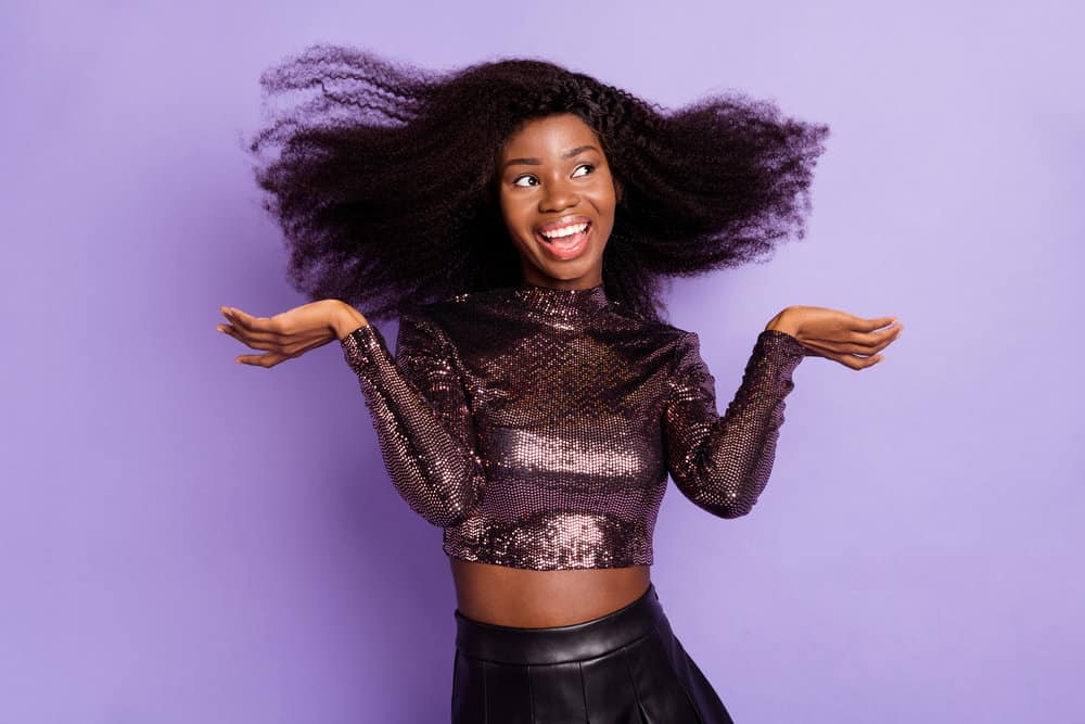 An adorable lady wearing a lace frontal closure creates a very natural look combined with hair extensions.